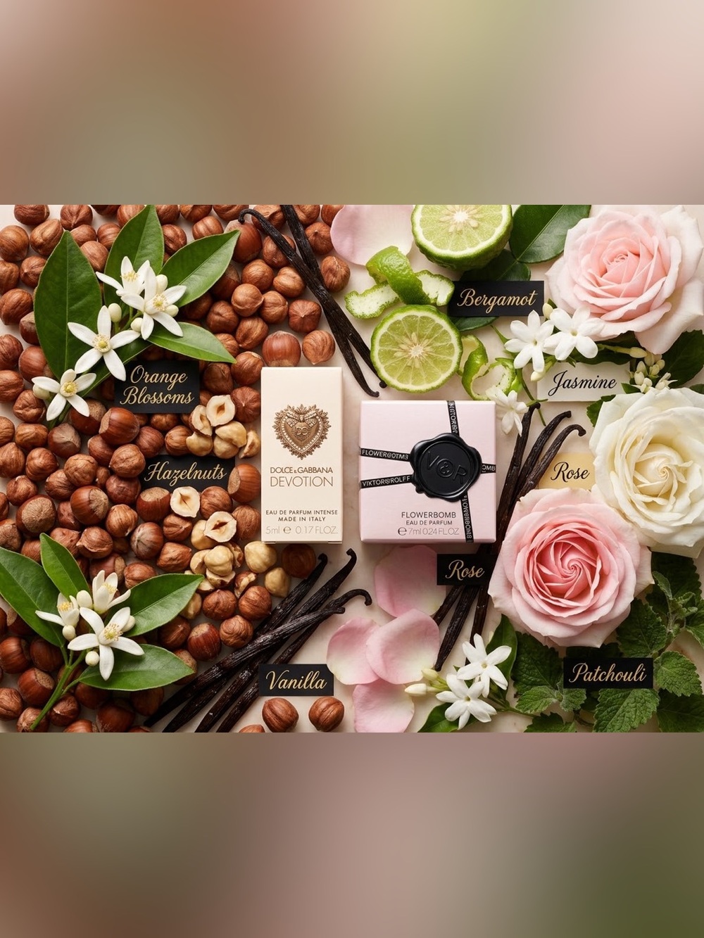 🆕 Dolce & Gabbana Devotion Intense & Viktor&Rolf Flowerbomb miniature perfumes